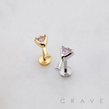 MARTINI DRINK CZ THREADLESS (PUSH IN) 316L SURGICAL STEEL LABRET SET